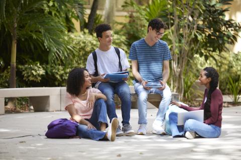 group of students outside