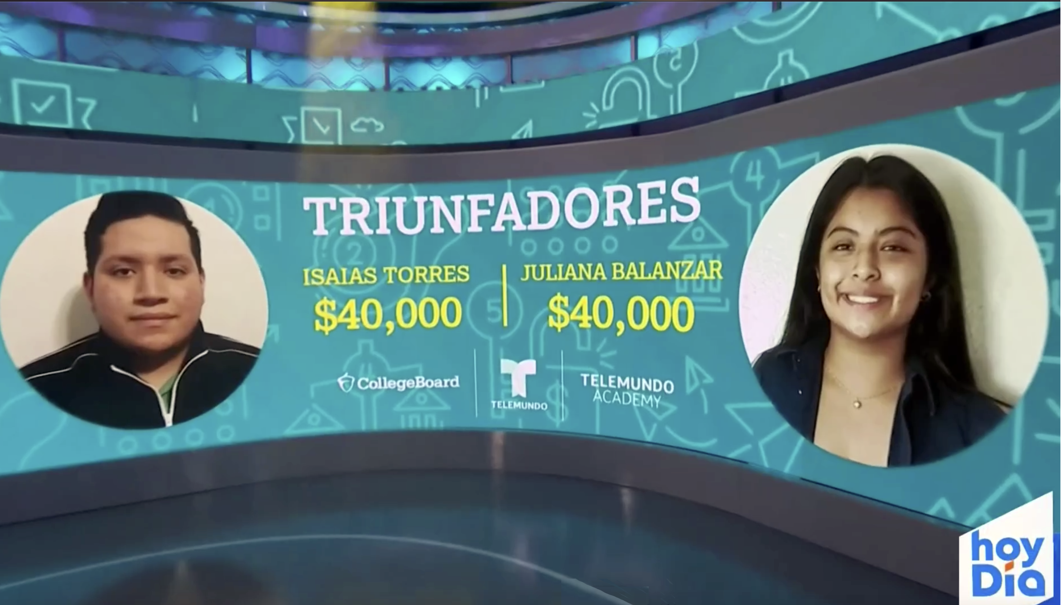Scholarship Winners on Telemundo
