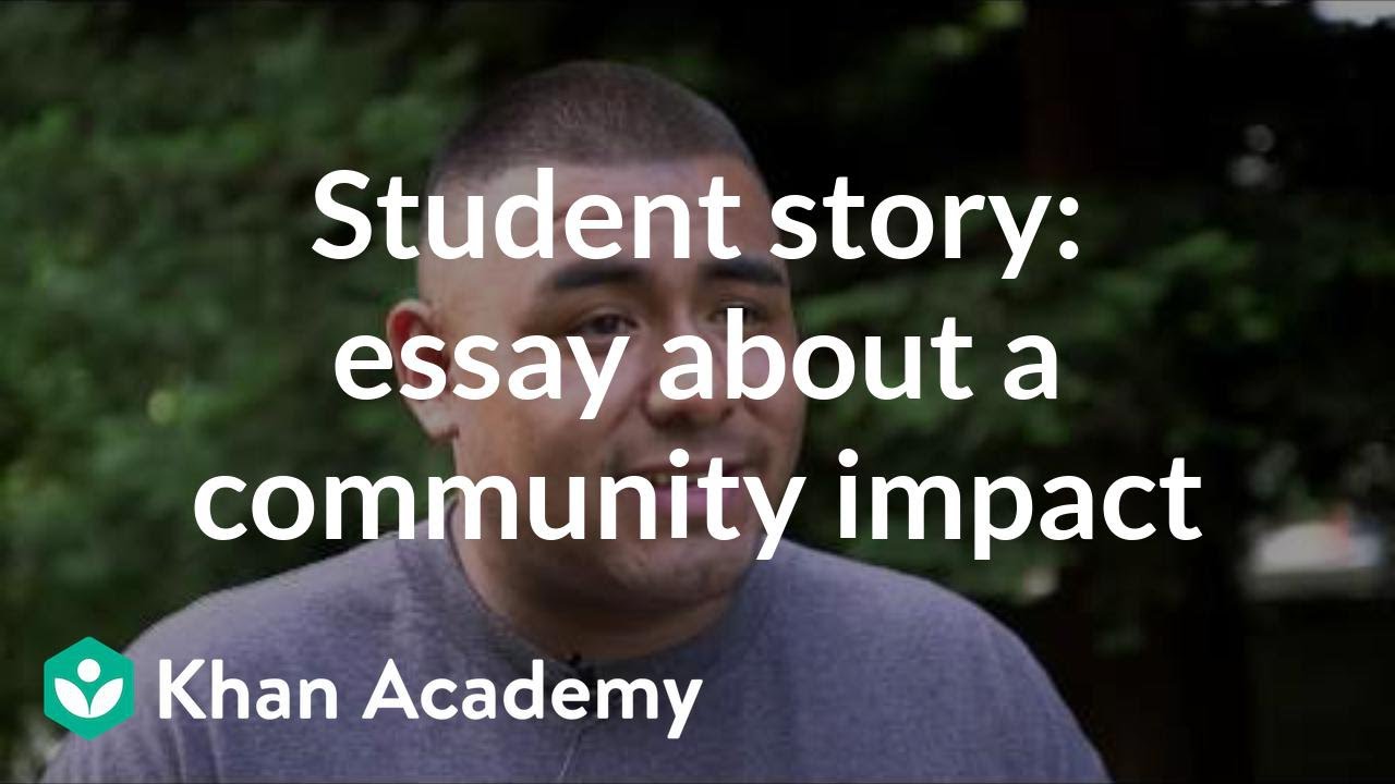 Student story: essay about a community impact