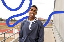 Students looking at the camera 